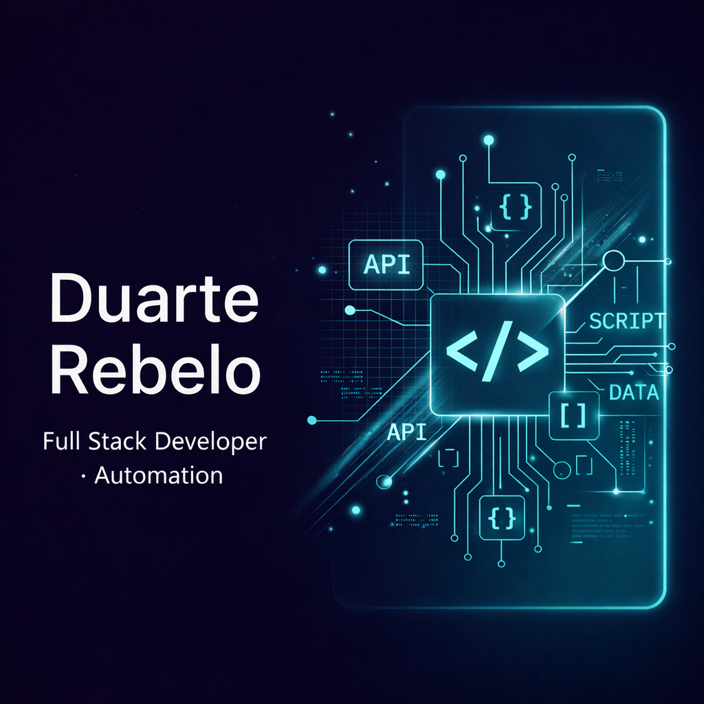 Duarte Rebelo · CV | Full Stack Developer · Automação & Monitorização